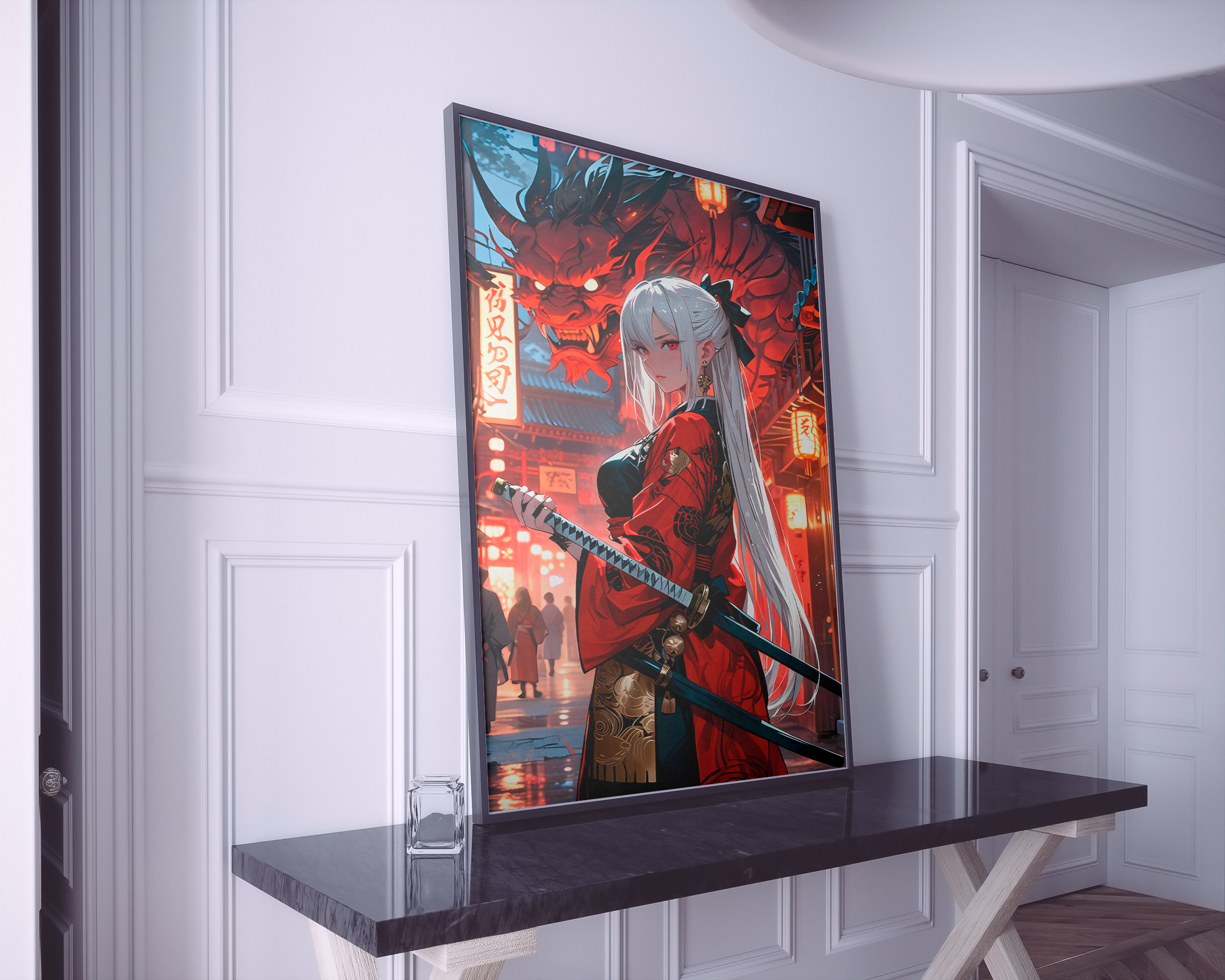 Kunoichi girl kawaii girl Japanese |Anime and manga  Poster for Fans, Collectors & Room Decor (UNFRAMED) Semi-Glossy Paper