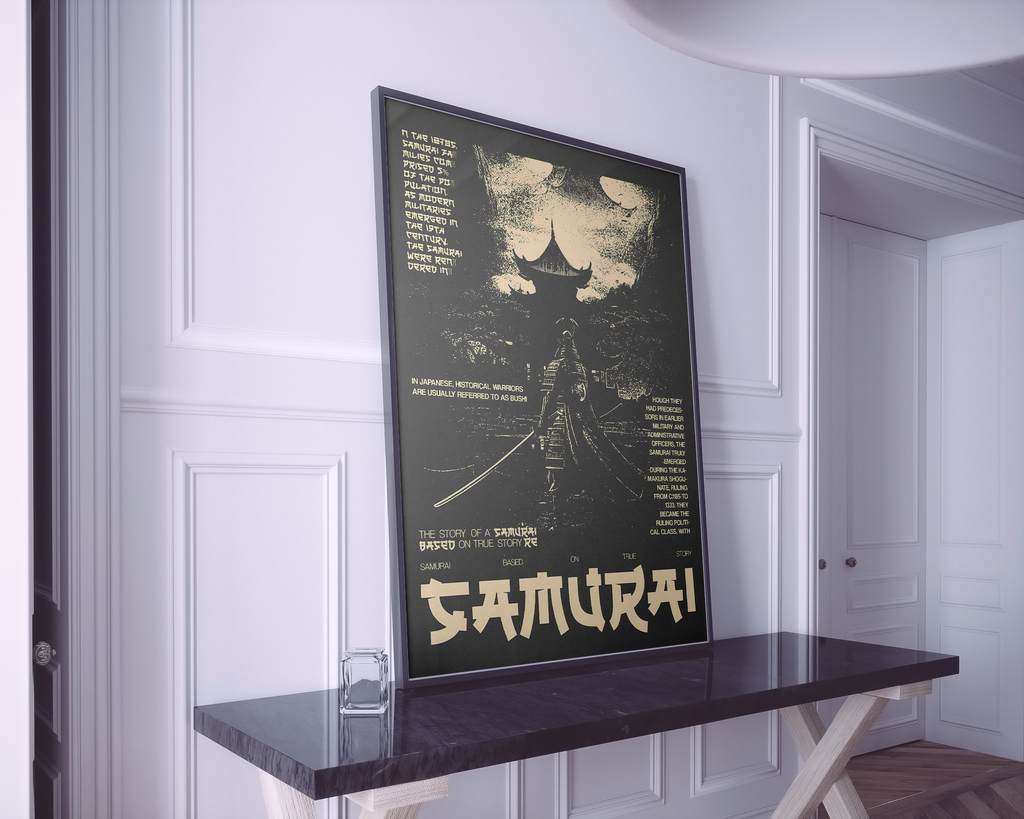 ClassicSamurai Wall Art Poster – Legendary Japanese Warrior with Katana | Epic Japan Print for Fans, Collectors & Room Decor (UNFRAMED) Semi-Glossy Paper Poster