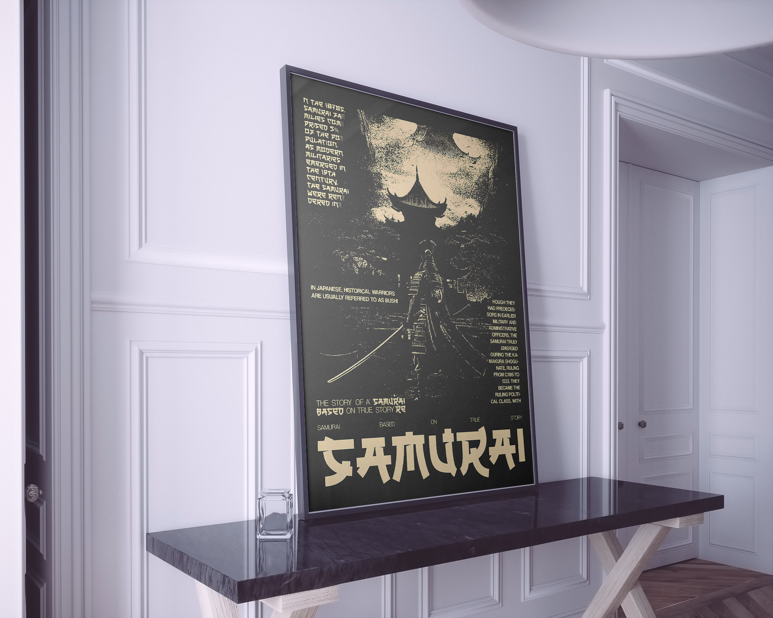 ClassicSamurai Wall Art Poster – Legendary Japanese Warrior with Katana | Epic Japan Print for Fans, Collectors & Room Decor (UNFRAMED) Semi-Glossy Paper Poster