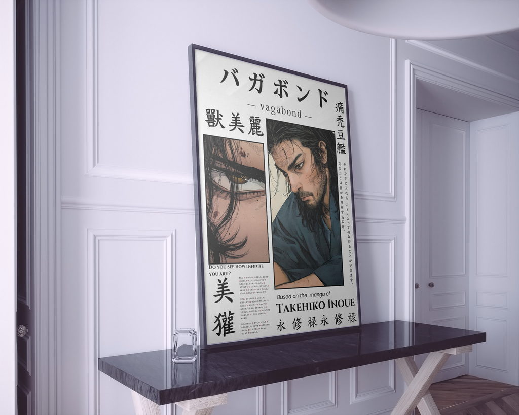 Vagabond Samurai Legend | Miyamoto Musashi Poster for Fans, Collectors & Room Decor (UNFRAMED) Semi-Glossy Paper